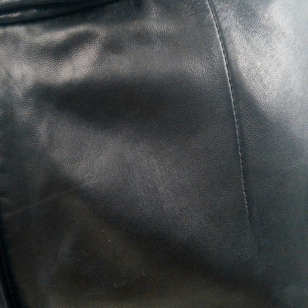 Vintage 4 Leather Highrise Straight Pants Black - Picture 9 of 11